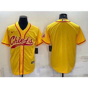 Nike Chiefs Blank Yellow Vapor Baseball Limited Men Jersey Nike Chiefs Blank Yellow Vapor Baseball Limited Men Jersey