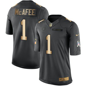 Nike Colts 1 Pat McAfee Anthracite Gold Salute to Service Limited Men Jersey Nike Colts 1 Pat McAfee Anthracite Gold Salute to Service Limited Men Jersey