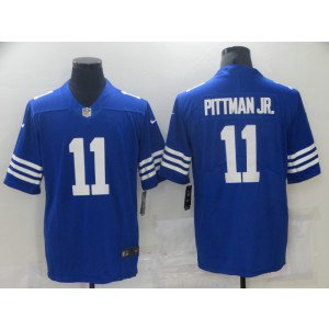 Nike Colts 11 Michael Pittman JR Blue Vapor Untouchable Limited Men Jersey Nike Colts 11 Michael Pittman JR Blue Vapor Untouchable Limited Men Jersey