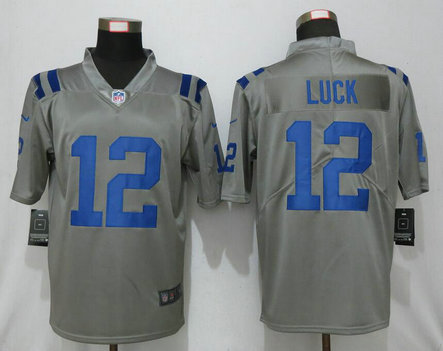 Nike Colts 12 Andrew Luck Gray Inverted Legend Limited Jersey Nike Colts 12 Andrew Luck Gray Inverted Legend Limited Jersey