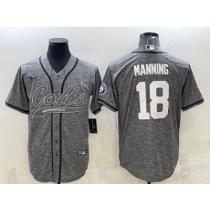 Nike Colts 18 Peyton Manning Grey With Patch Vapor Baseball Limited Men Jersey Nike Colts 18 Peyton Manning Grey With Patch Vapor Baseball Limited Men Jersey