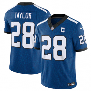 Nike Colts 28 Jonathan Taylor Royal 2023 F.U.S.E. Vapor Limited Throwback Men Jersey with C Patch Nike Colts 28 Jonathan Taylor Royal 2023 F.U.S.E. Vapor Limited Throwback Men Jersey with C Patch