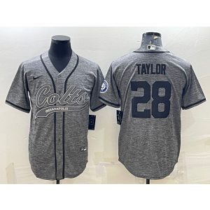 Nike Colts 28 Taylor Grey Vapor Baseball Limited Men Jersey Nike Colts 28 Taylor Grey Vapor Baseball Limited Men Jersey