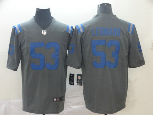 Nike Colts 53 Darius Leonard Gray Inverted Legend Limited Jersey Nike Colts 53 Darius Leonard Gray Inverted Legend Limited Jersey
