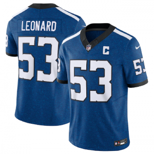 Nike Colts 53 Shaquille Leonard Royal 2023 F.U.S.E. Vapor Limited Throwback Men Jersey with C Patch Nike Colts 53 Shaquille Leonard Royal 2023 F.U.S.E. Vapor Limited Throwback Men Jersey with C Patch