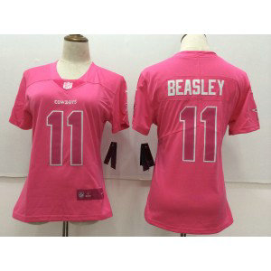 Nike Cowboys 11 Cole Beasley Pink Stitched NFL Limited Rush Fashion Women Jersey Nike Cowboys 11 Cole Beasley Pink Stitched NFL Limited Rush Fashion Women Jersey
