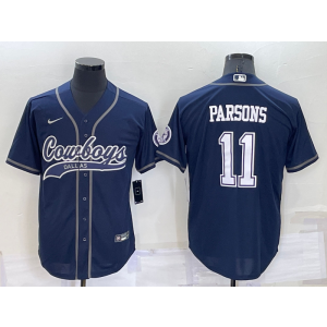 Nike Cowboys 11 Micah Parsons Blue Vapor Baseball Limited Men Jersey