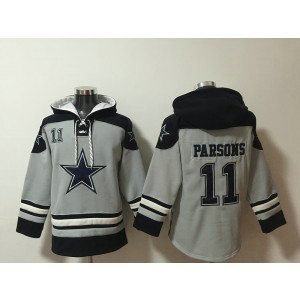 Nike Cowboys 11 Micah Parsons Grey Hoodie Sweatshirt Nike Cowboys 11 Micah Parsons Grey Hoodie Sweatshirt
