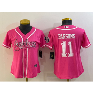 Nike Cowboys 11 Micah Parsons Pink Vapor Baseball Limited Women Jersey Nike Cowboys 11 Micah Parsons Pink Vapor Baseball Limited Women Jersey