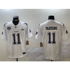 Nike Cowboys 11 Micah Parsons White F.U.S.E. Vapor Limited Men Jersey Nike Cowboys 11 Micah Parsons White F.U.S.E. Vapor Limited Men Jersey