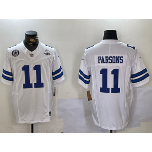 Nike Cowboys 11 Micah Parsons White Team Logo F.U.S.E. Vapor Limited Men Jersey Nike Cowboys 11 Micah Parsons White Team Logo F.U.S.E. Vapor Limited Men Jersey