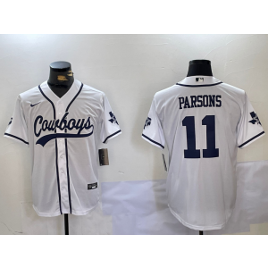 Nike Cowboys 11 Micah Parsons White Vapor Baseball Limited Men Jersey Nike Cowboys 11 Micah Parsons White Vapor Baseball Limited Men Jersey