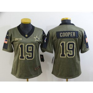 Nike Cowboys 19 Amari Cooper 2021 Olive Salute To Service Limited Women Jersey Nike Cowboys 19 Amari Cooper 2021 Olive Salute To Service Limited Women Jersey