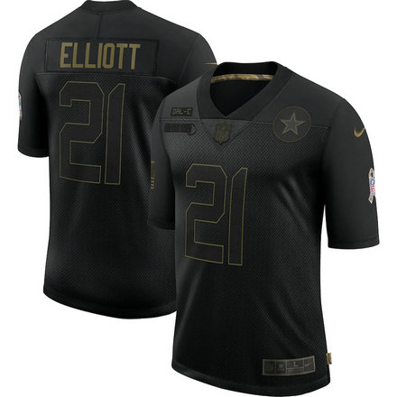 Nike Cowboys 21 Ezekiel Elliott Black 2020 Salute To Service Limited Jersey Nike Cowboys 21 Ezekiel Elliott Black 2020 Salute To Service Limited Jersey