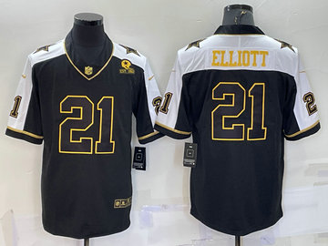 Nike Cowboys 21 Ezekiel Elliott Black Gold Thanksgiving Limited Jersey Nike Cowboys 21 Ezekiel Elliott Black Gold Thanksgiving Limited Jersey