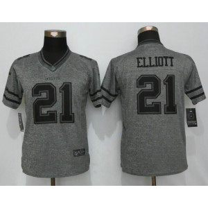 Nike Cowboys 21 Ezekiel Elliott Gray Women NFL Gridiron Gray Jersey Nike Cowboys 21 Ezekiel Elliott Gray Women NFL Gridiron Gray Jersey