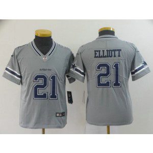 Nike Cowboys 21 Ezekiel Elliott Grey Inverted Legend Youth Jersey Nike Cowboys 21 Ezekiel Elliott Grey Inverted Legend Youth Jersey