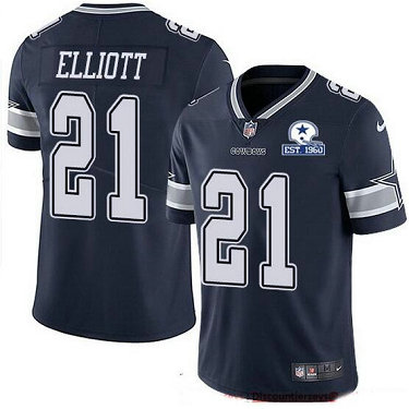 Nike Cowboys 21 Ezekiel Elliott Navy With Est 1960 Patch Vapor Untouchable Limited Jersey Nike Cowboys 21 Ezekiel Elliott Navy With Est 1960 Patch Vapor Untouchable Limited Jersey