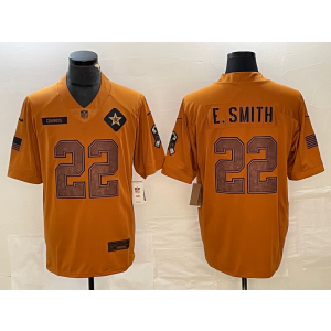 Nike Cowboys 22 E.Smith 2023 Brown Salute To Service Limited Men Jersey Nike Cowboys 22 E.Smith 2023 Brown Salute To Service Limited Men Jersey
