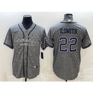 Nike Cowboys 22 Emmitt Smith Grey Vapor Baseball Limited Men Jersey Nike Cowboys 22 Emmitt Smith Grey Vapor Baseball Limited Men Jersey