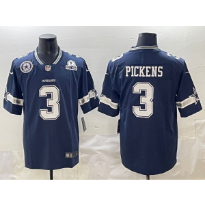 Nike Cowboys 3 George Pickens Navy Vapor Limited Men Jersey Nike Cowboys 3 George Pickens Navy Vapor Limited Men Jersey