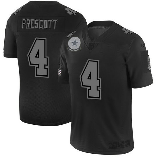 Nike Cowboys 4 Dak Prescott 2019 Black Salute To Service Fashion Limited Jersey Nike Cowboys 4 Dak Prescott 2019 Black Salute To Service Fashion Limited Jersey