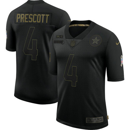 Nike Cowboys 4 Dak Prescott Black 2020 Salute To Service Limited Jersey Nike Cowboys 4 Dak Prescott Black 2020 Salute To Service Limited Jersey