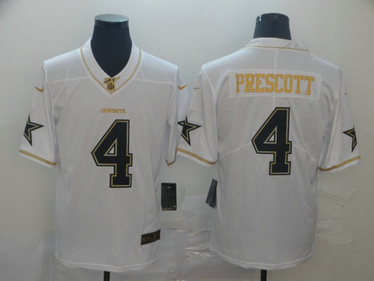 Nike Cowboys 4 Dak Prescott White Gold Vapor Untouchable Limited Jersey Nike Cowboys 4 Dak Prescott White Gold Vapor Untouchable Limited Jersey