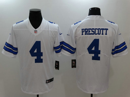 Nike Cowboys 4 Dak Prescott White Vapor Untouchable Player Limited Jersey Nike Cowboys 4 Dak Prescott White Vapor Untouchable Player Limited Jersey