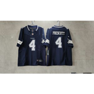 Nike Cowboys 4 Prescott Blue 2023 F.U.S.E Vapor Limited Men Jersey Nike Cowboys 4 Prescott Blue 2023 F.U.S.E Vapor Limited Men Jersey