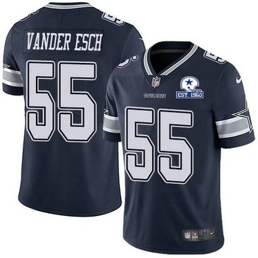 Nike Cowboys 55 Leighton Vander Esc Navy With Est 1960 Patch Vapor Untouchable Limited Jersey Nike Cowboys 55 Leighton Vander Esc Navy With Est 1960 Patch Vapor Untouchable Limited Jersey