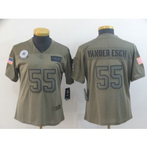 Nike Cowboys 55 Leighton Vander Esch 2019 Olive Salute To Service Limited Women Jersey Nike Cowboys 55 Leighton Vander Esch 2019 Olive Salute To Service Limited Women Jersey