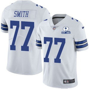 Nike Cowboys 77 Tyron Smith White With Est 1960 Patch Limited Men Jersey Nike Cowboys 77 Tyron Smith White With Est 1960 Patch Limited Men Jersey