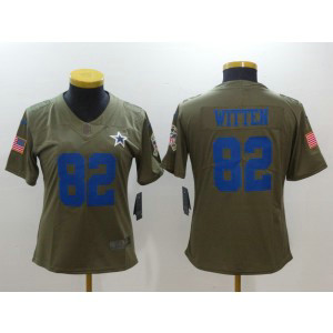Nike Cowboys 82 Jason Witten Olive 2017 Salute To Service Limited Women Jersey Nike Cowboys 82 Jason Witten Olive 2017 Salute To Service Limited Women Jersey