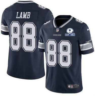 Nike Cowboys 88 CeeDee Lamb Navy With Est 1960 Patch Vapor Untouchable Limited Jersey Nike Cowboys 88 CeeDee Lamb Navy With Est 1960 Patch Vapor Untouchable Limited Jersey