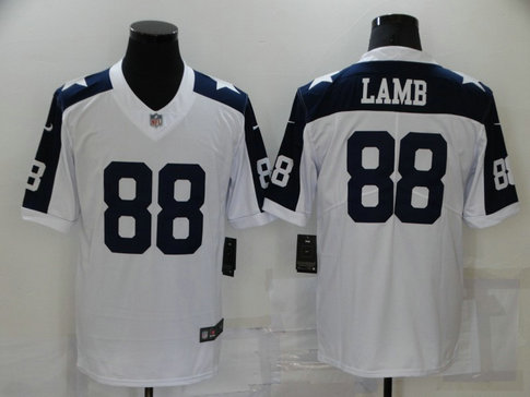 Nike Cowboys 88 Ceedee Lamb White Color Rush Throwback Limited Jersey Nike Cowboys 88 Ceedee Lamb White Color Rush Throwback Limited Jersey
