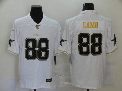 Nike Cowboys 88 Ceedee Lamb White Gold 100th Season Vapor Untouchable Limited Jersey Nike Cowboys 88 Ceedee Lamb White Gold 100th Season Vapor Untouchable Limited Jersey