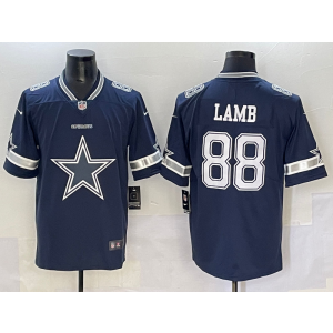 Nike Cowboys 88 Lamb Big Logo Blue Vapor Limited Men Jersey