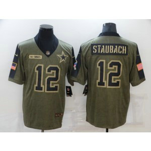 Nike Dallas Cowboys 12 Roger Staubach 2021 Olive Salute To Service Limited Men Jersey Nike Dallas Cowboys 12 Roger Staubach 2021 Olive Salute To Service Limited Men Jersey