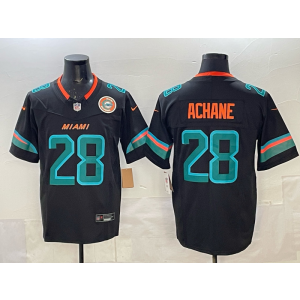 Nike Dolphin 28 Achane Black 2025 Rivalries F.U.S.E. Vapor Limited Men Jersey