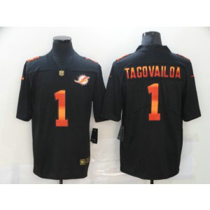 Nike Dolphins 1 Tua Tagovailoa 2020 Black Fashion Limited Men Jersey