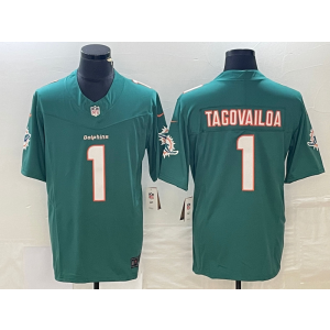 Nike Dolphins 1 Tua Tagovailoa Aqua 2023 F.U.S.E Vapor Limited Men Jersey