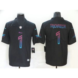 Nike Dolphins 1 Tua Tagovailoa Black City Edition Vapor Limited Men Jersey