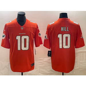 Nike Dolphins 10 Hill Orange Vapor Untouchable Limited Men Jersey