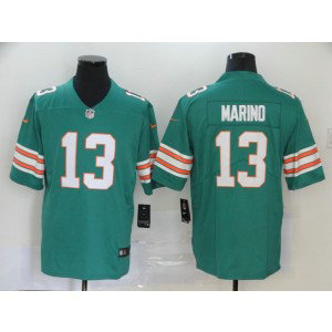 Nike Dolphins 13 Dan Marino Aqua Vapor Limited Throwback Men Jersey
