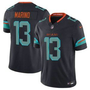 Nike Dolphins 13 Dan Marino Black 2025 Rivalries F.U.S.E. Vapor Limited Men Jersey