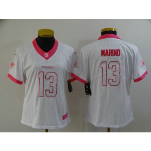 Nike Dolphins 13 Dan Marino White Pink Limited Women Jersey Nike Dolphins 13 Dan Marino White Pink Limited Women Jersey