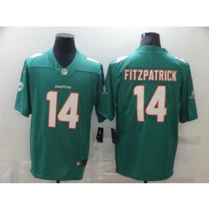 Nike Dolphins 14 Ryan Fitzpatrick Aqua Vapor Untouchable Limited Men Jersey