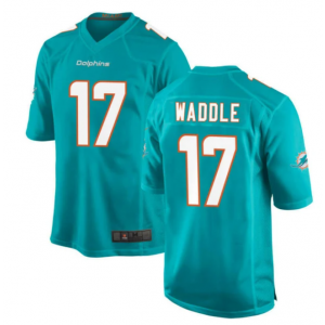 Nike Dolphins 17 Jaylen Waddle Aqua 2021 NFL Draft Vapor Limited Men Jersey