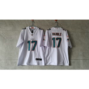 Nike Dolphins 17 Jaylen Waddle White 2023 F.U.S.E Vapor Limited Men Jersey
